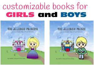 food allergy books customizable